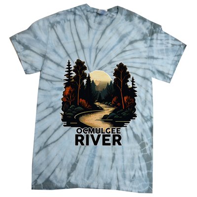 Ocmulgee River Retro Minimalist River Ocmulgee Tie-Dye T-Shirt