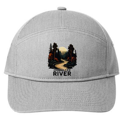 Ocmulgee River Retro Minimalist River Ocmulgee 7-Panel Snapback Hat