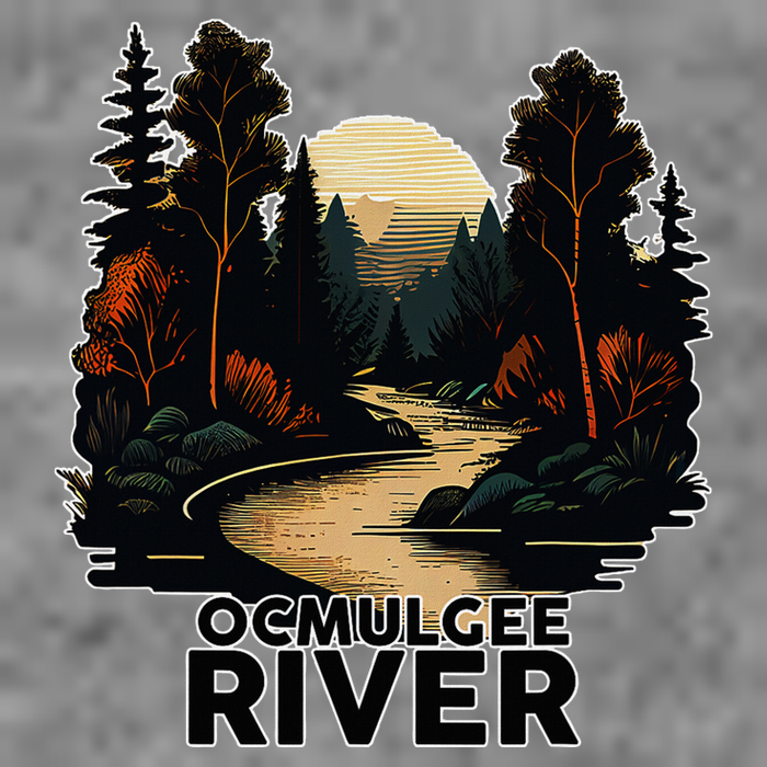 Ocmulgee River Retro Minimalist River Ocmulgee Sustainable Beanie