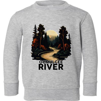 Ocmulgee River Retro Minimalist River Ocmulgee Toddler Sweatshirt