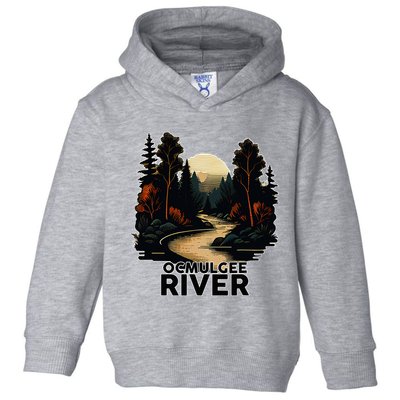 Ocmulgee River Retro Minimalist River Ocmulgee Toddler Hoodie