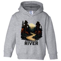 Ocmulgee River Retro Minimalist River Ocmulgee Toddler Hoodie