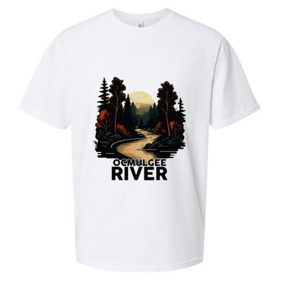 Ocmulgee River Retro Minimalist River Ocmulgee Sueded Cloud Jersey T-Shirt