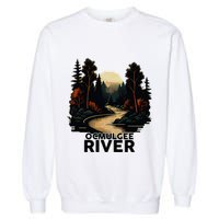 Ocmulgee River Retro Minimalist River Ocmulgee Garment-Dyed Sweatshirt