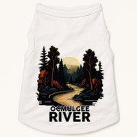 Ocmulgee River Retro Minimalist River Ocmulgee Doggie Tank