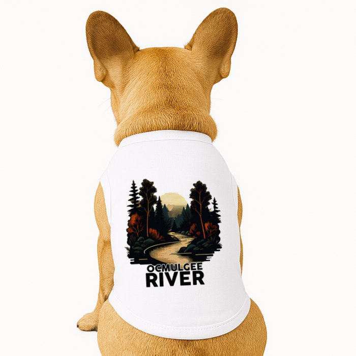 Ocmulgee River Retro Minimalist River Ocmulgee Doggie Tank