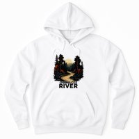Ocmulgee River Retro Minimalist River Ocmulgee Hoodie