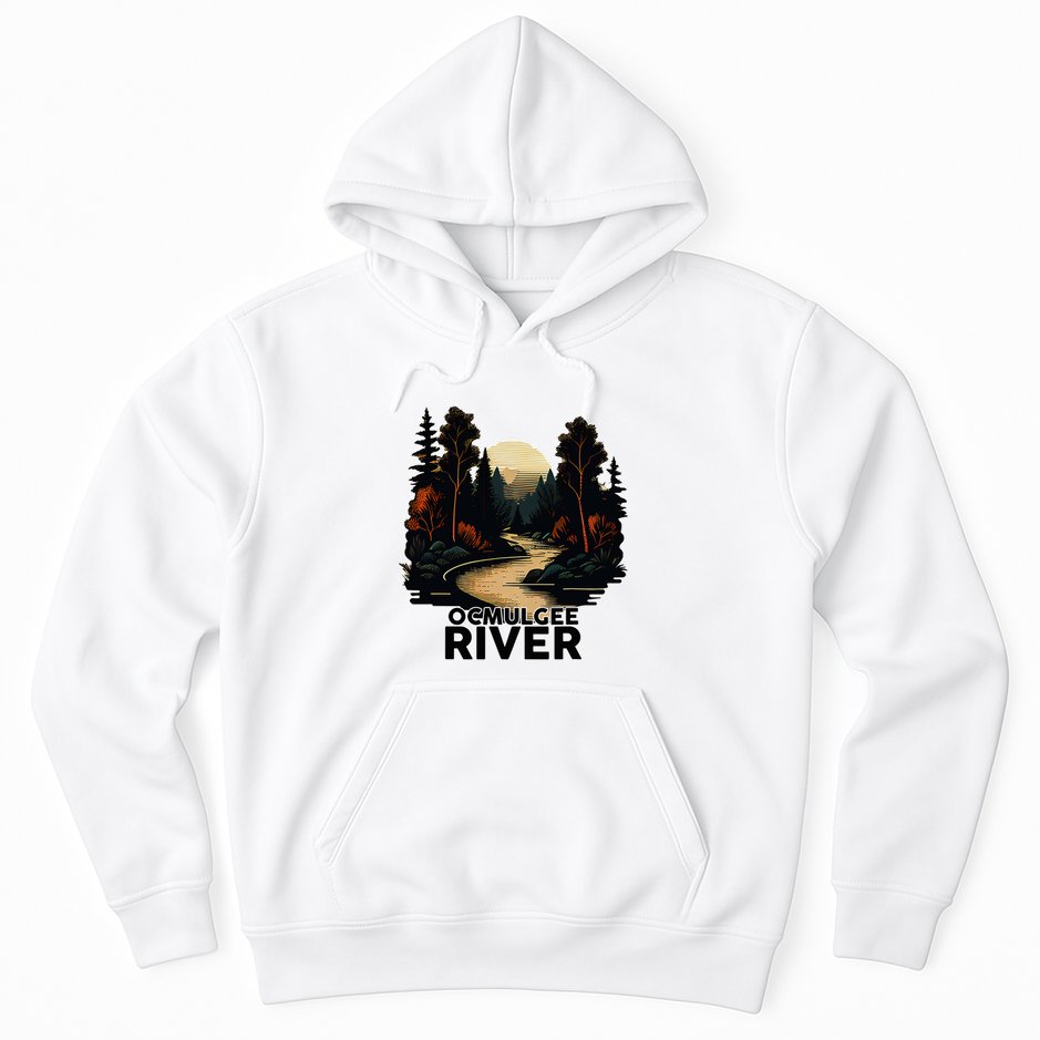 Ocmulgee River Retro Minimalist River Ocmulgee Hoodie