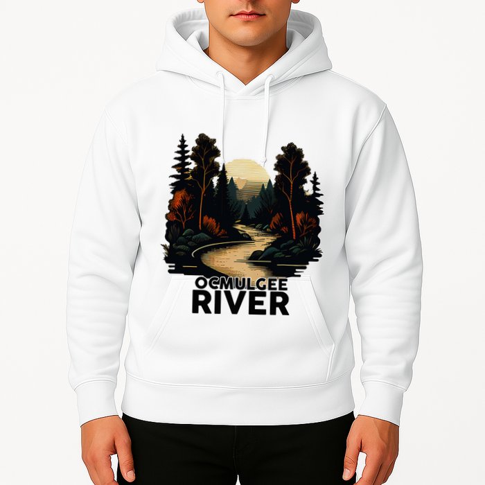 Ocmulgee River Retro Minimalist River Ocmulgee Hoodie