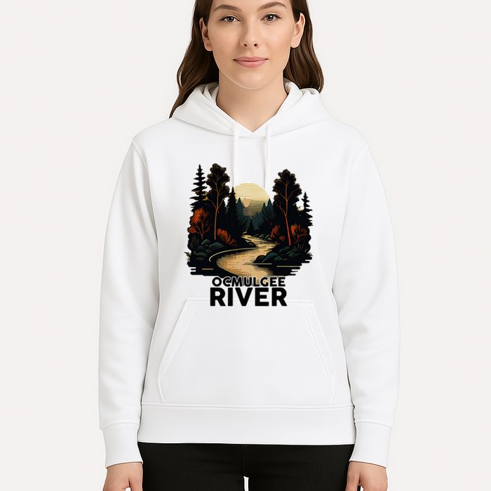 Ocmulgee River Retro Minimalist River Ocmulgee Hoodie