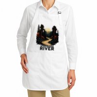 Ocmulgee River Retro Minimalist River Ocmulgee Apron