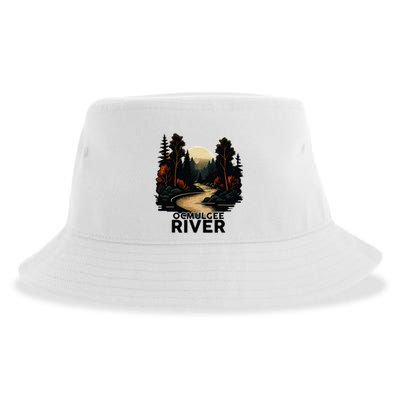 Ocmulgee River Retro Minimalist River Ocmulgee Sustainable Bucket Hat