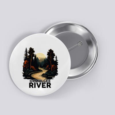 Ocmulgee River Retro Minimalist River Ocmulgee Button