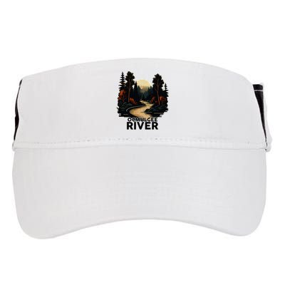 Ocmulgee River Retro Minimalist River Ocmulgee Adult Drive Performance Visor