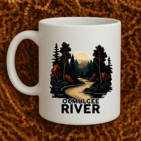 Ocmulgee River Retro Minimalist River Ocmulgee Mug