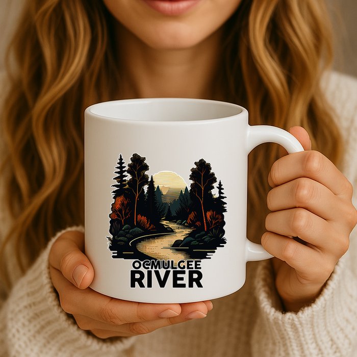 Ocmulgee River Retro Minimalist River Ocmulgee Mug