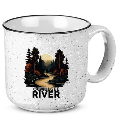 Ocmulgee River Retro Minimalist River Ocmulgee 15oz Campfire Ceramic Mug