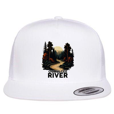 Ocmulgee River Retro Minimalist River Ocmulgee Flatbill Hat