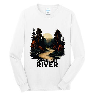 Ocmulgee River Retro Minimalist River Ocmulgee Tall Long Sleeve T-Shirt