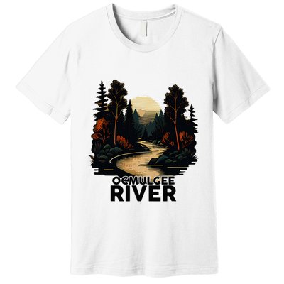 Ocmulgee River Retro Minimalist River Ocmulgee Premium T-Shirt