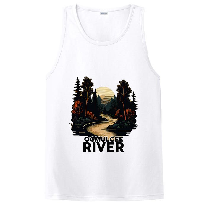 Ocmulgee River Retro Minimalist River Ocmulgee PosiCharge Competitor Tank