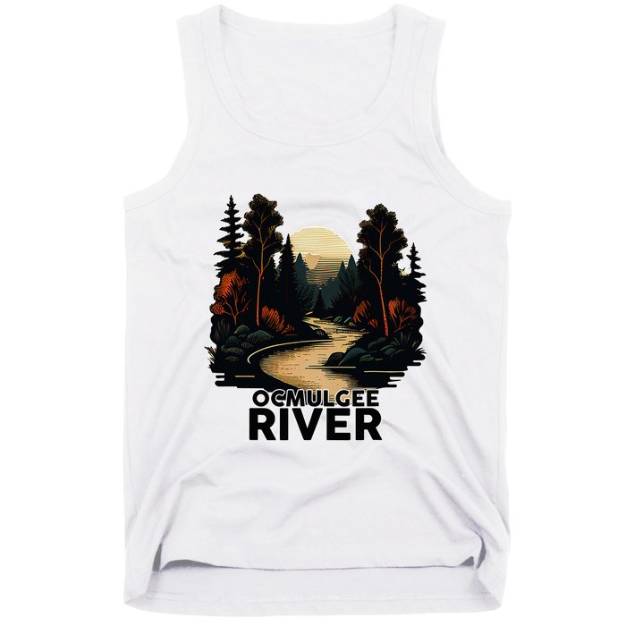Ocmulgee River Retro Minimalist River Ocmulgee Tank Top