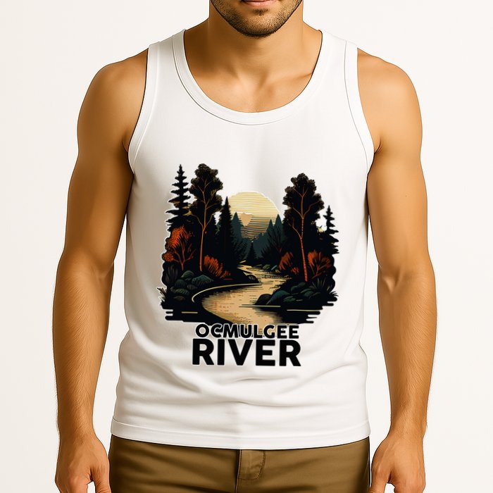 Ocmulgee River Retro Minimalist River Ocmulgee Tank Top