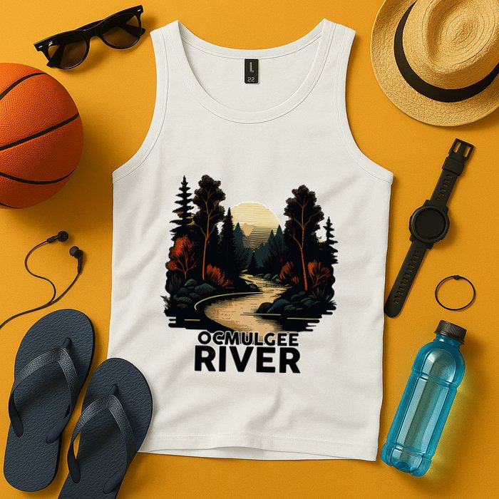 Ocmulgee River Retro Minimalist River Ocmulgee Tank Top