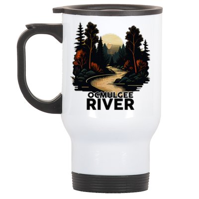 Ocmulgee River Retro Minimalist River Ocmulgee Stainless Steel Travel Mug