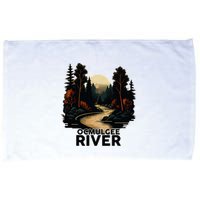 Ocmulgee River Retro Minimalist River Ocmulgee Microfiber Hand Towel