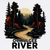 Ocmulgee River Retro Minimalist River Ocmulgee Visor