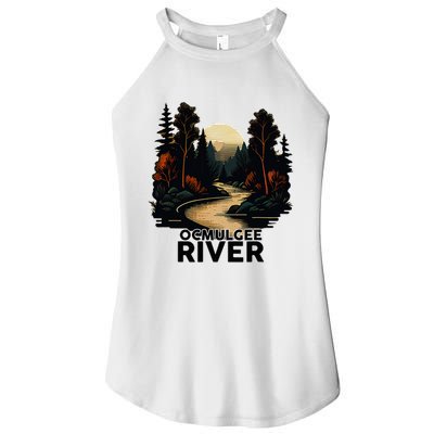 Ocmulgee River Retro Minimalist River Ocmulgee Women's Perfect Tri Rocker Tank