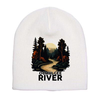 Ocmulgee River Retro Minimalist River Ocmulgee Short Acrylic Beanie