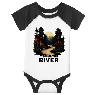 Ocmulgee River Retro Minimalist River Ocmulgee Infant Baby Jersey Bodysuit