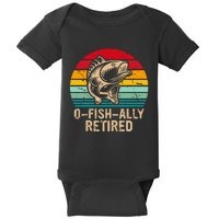 Ofishally Retired Retiret Fishing Vintage Baby Bodysuit