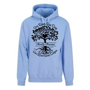 Our Roots Run Deep Our Love Runs Deeper Family Reunion 2024 Unisex Surf Hoodie