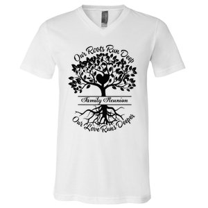 Our Roots Run Deep Our Love Runs Deeper Family Reunion 2024 V-Neck T-Shirt