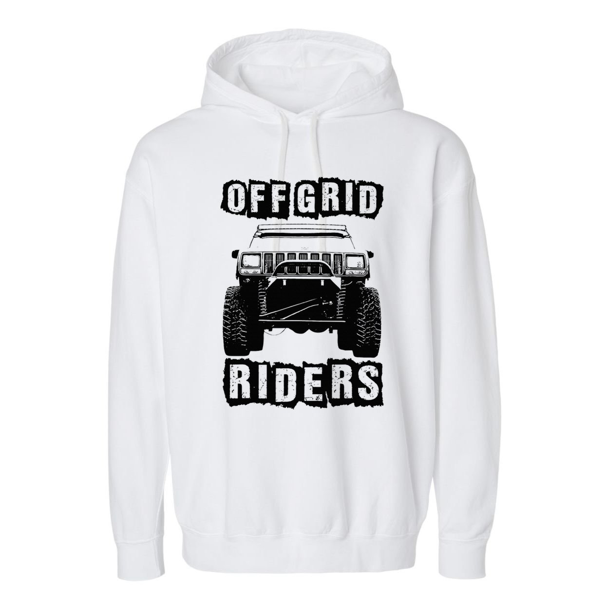 Off Road Rock Crawling Xj Garment-Dyed Fleece Hoodie