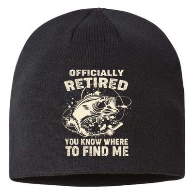 OFishAlly Retired Retirement Fishing Gift Sustainable Beanie