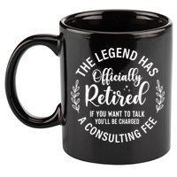 Officially Retired , Retirement Gift 11oz C Handle Ceramic Mug