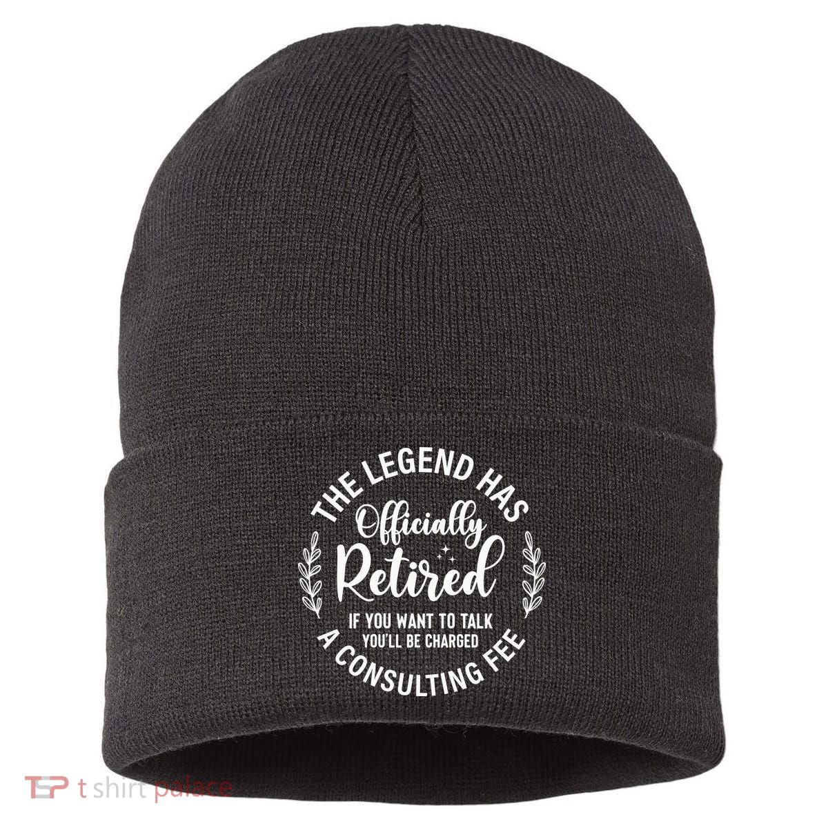 Officially Retired , Retirement Gift Sustainable Knit Beanie
