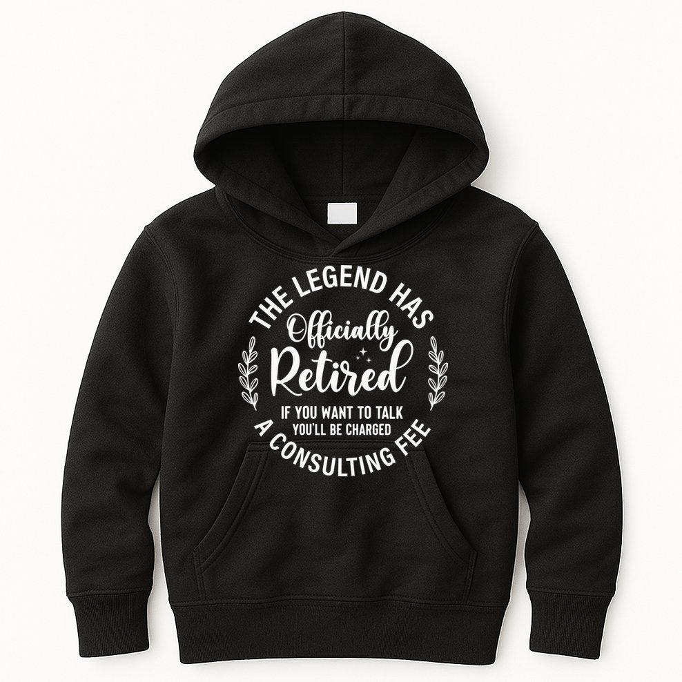 Officially Retired , Retirement Gift Kids Hoodie