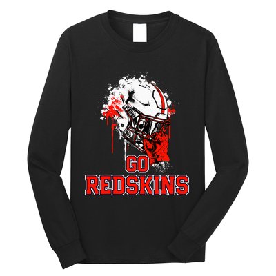 Oneonta Redskins Rising Helmet Go! Long Sleeve Shirt