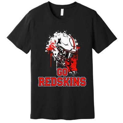 Oneonta Redskins Rising Helmet Go! Premium T-Shirt