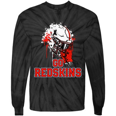 Oneonta Redskins Rising Helmet Go! Tie-Dye Long Sleeve Shirt