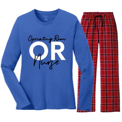 Operating Room Registered Nurse Hospital Rn Staff Gift Women's Long Sleeve Flannel Pajama Set 