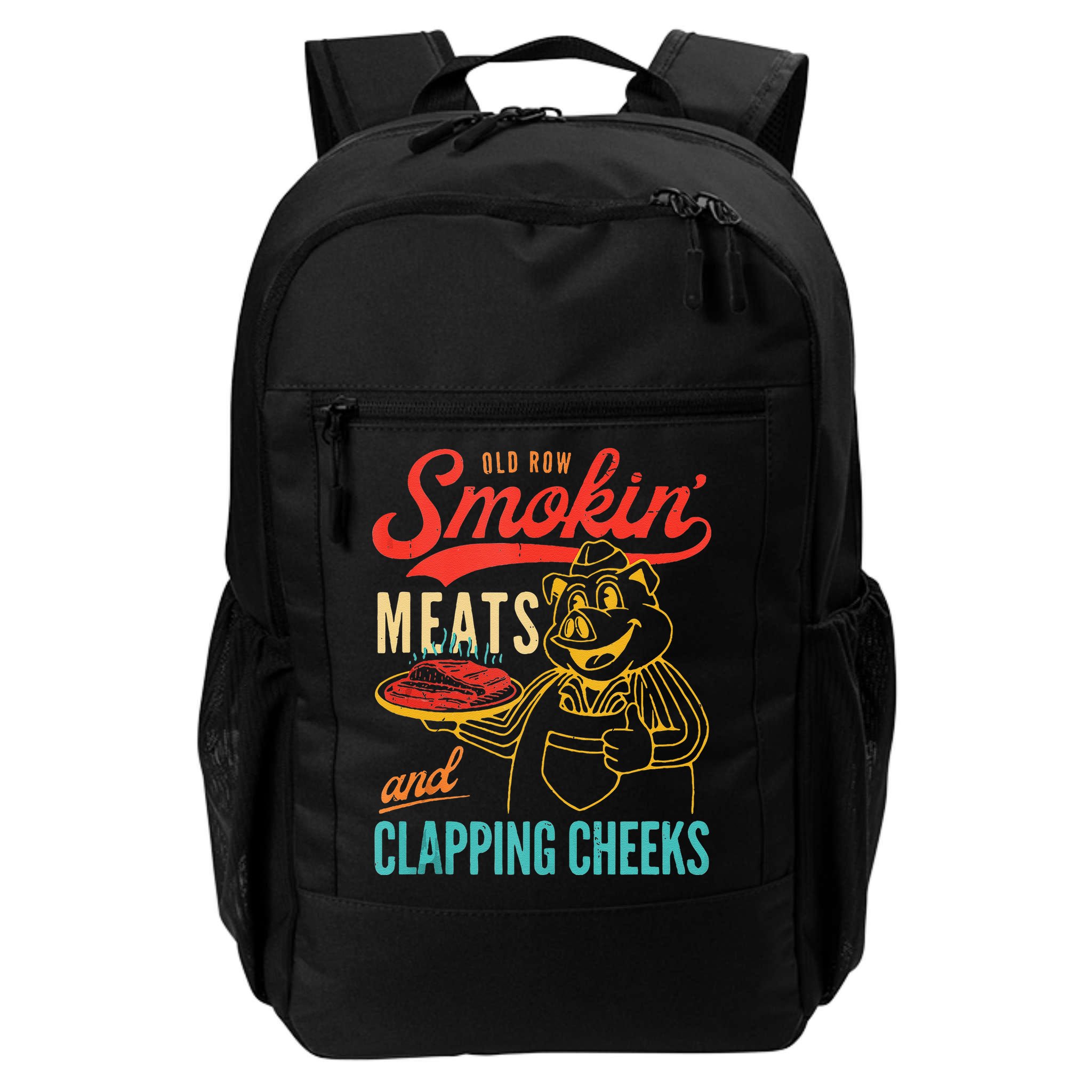 Old Row Smokin Meats And Clapping Cheeks Funny Backpack