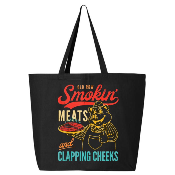 Old Row Smokin Meats And Clapping Cheeks Funny 25L Jumbo Tote