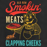 Old Row Smokin Meats And Clapping Cheeks Funny 25L Jumbo Tote
