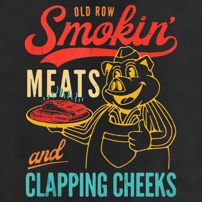 Old Row Smokin Meats And Clapping Cheeks Funny 25L Jumbo Tote